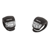 Juego de 2 linternas led de silicon delantera y trasera para bicicleta pretul..